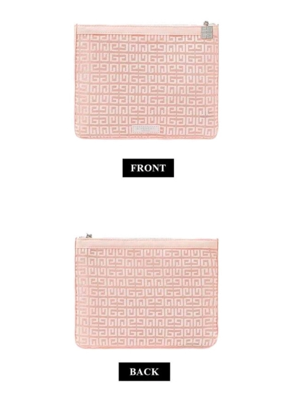 Givenchy Parfums Makeup Pouch Cosmetic Bag Transparent Flat Nude Pink New - Picture 5 of 6
